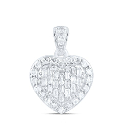 10k Gold 1/3 CTW-Natural Diamond Fashion Heart Pendant