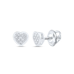 10k Gold 1/20 CTW-Natural Diamond Gift Heart Earring