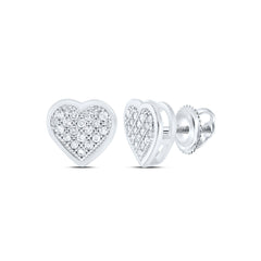 10k Gold 1/12 CTW-Natural Diamond Gift Heart Earring