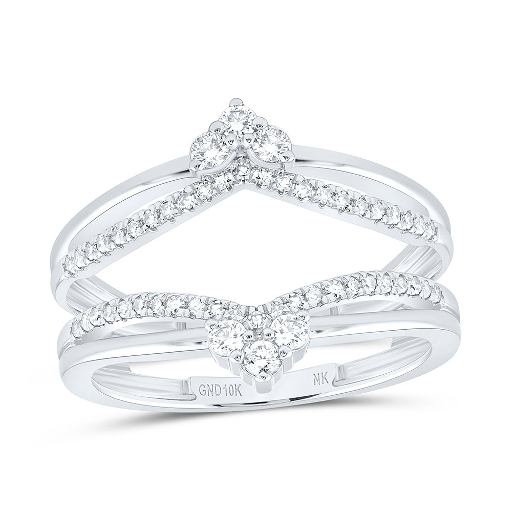 10k Gold 1/3 CTW-Natural Diamond Insert Enhancer Ring
