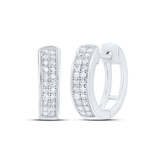 10k Gold 1/8 CTW-Natural Diamond Gift Hoop Earring