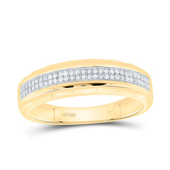 Sterling Silver 1/6 CTW-Natural Diamond Gift Micro-Pave Mens Band