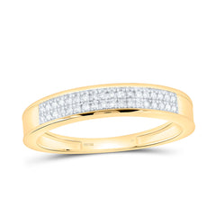 Sterling Silver 1/10 CTW-Natural Diamond Gift Micro-Pave Mens Band
