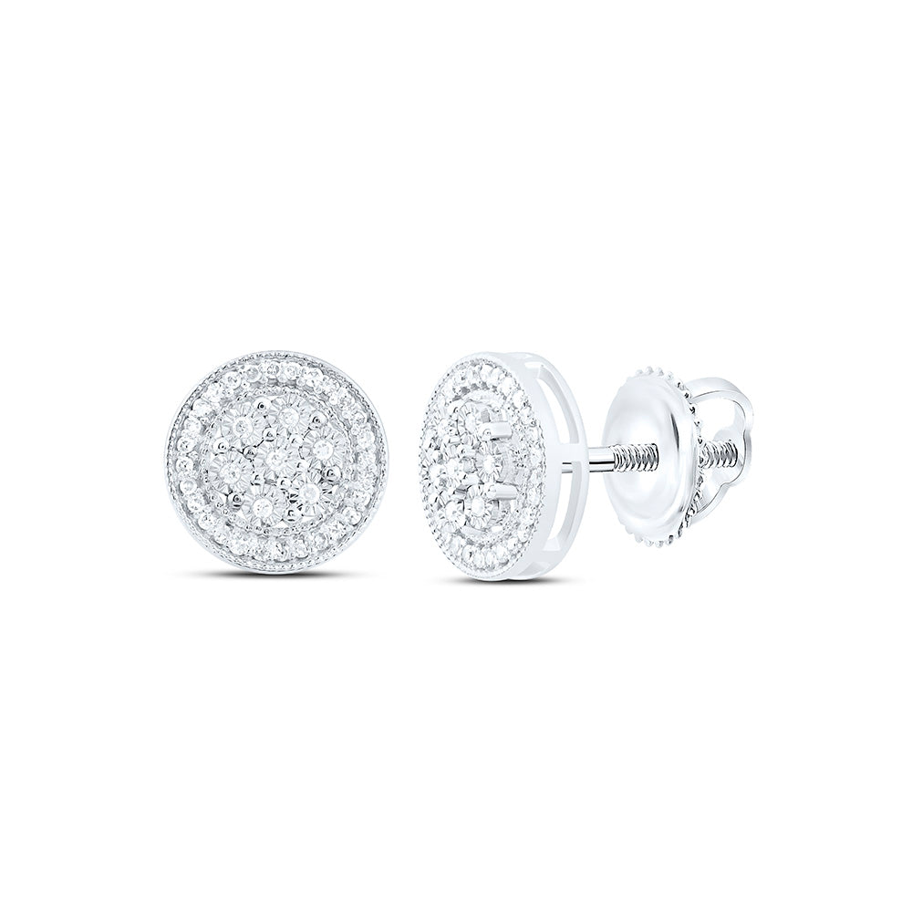 10k Gold 1/6 CTW-Natural Diamond Gift Fanuk Round Earring