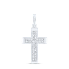 10k Gold 1/8 CTW-Natural Diamond Gift Cross Pendant