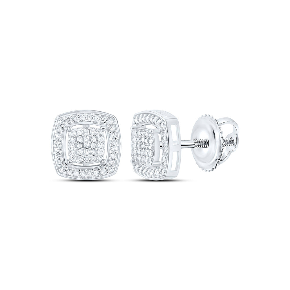 10k Gold 1/5 CTW-Natural Diamond Gift Cushion Earring