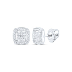 10k Gold 1/5 CTW-Natural Diamond Gift Cushion Earring