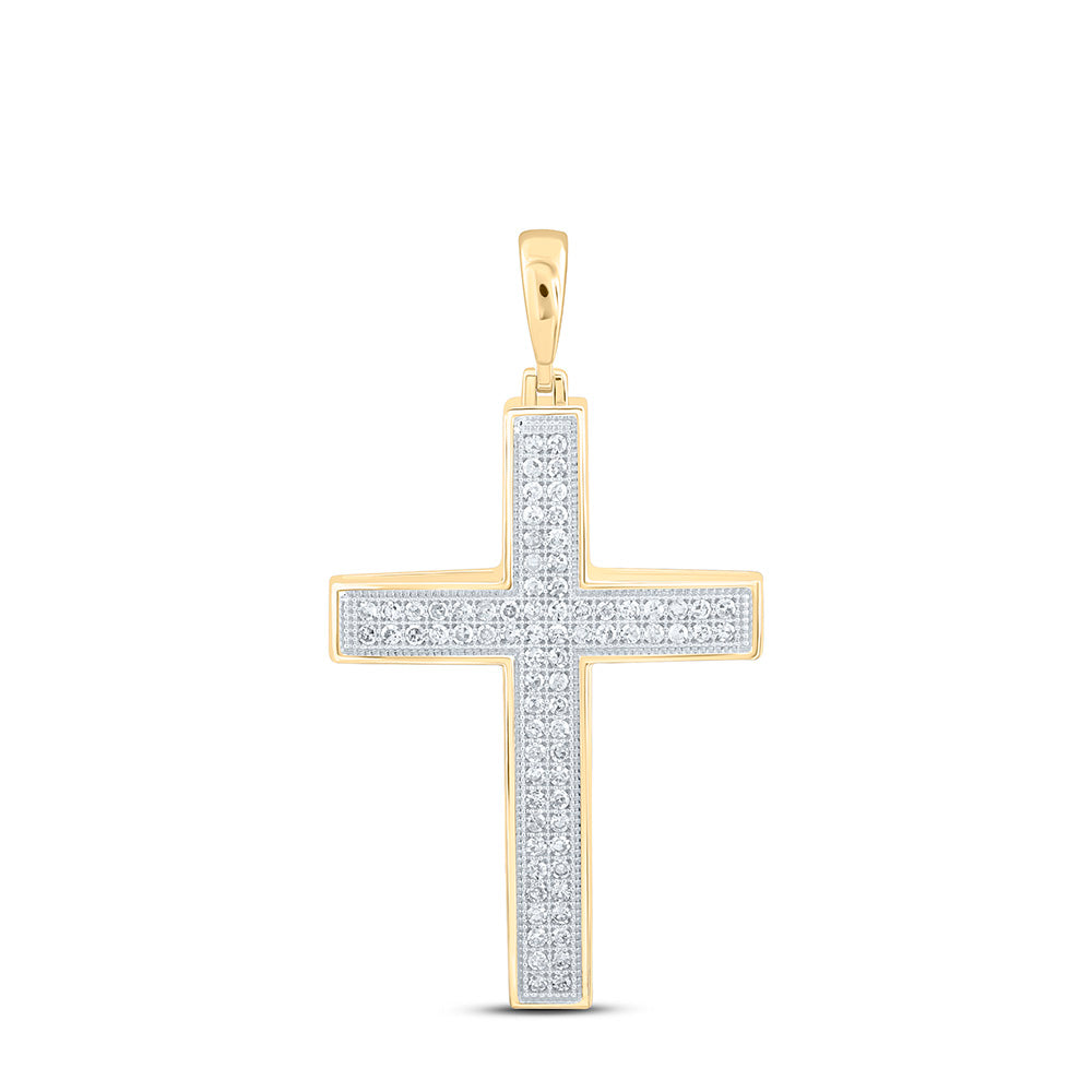 10k Gold 1/4 CTW- Natural Diamond Gift Cross Pendant