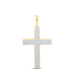 10k Gold 1/4 CTW- Natural Diamond Gift Cross Pendant