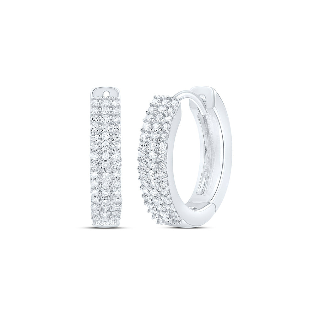 10k Gold 1/5 CTW-Natural Diamond Gift Hoop Earring