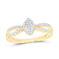 10k Gold 1/10 CTW-Natural Diamond Gift Marquise Ring