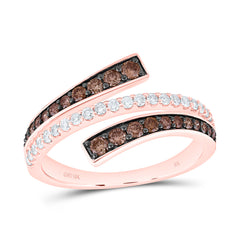10k Gold 5/8 CTW-Natural Diamond Fashion Cognac Natural Ring