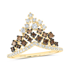 14k Gold 5/8 CTW-Natural Diamond Fashion Ombre Diamond Ring