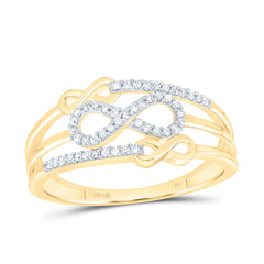 10k Gold 1/8 CTW-Natural Diamond Gift Infinity Ring