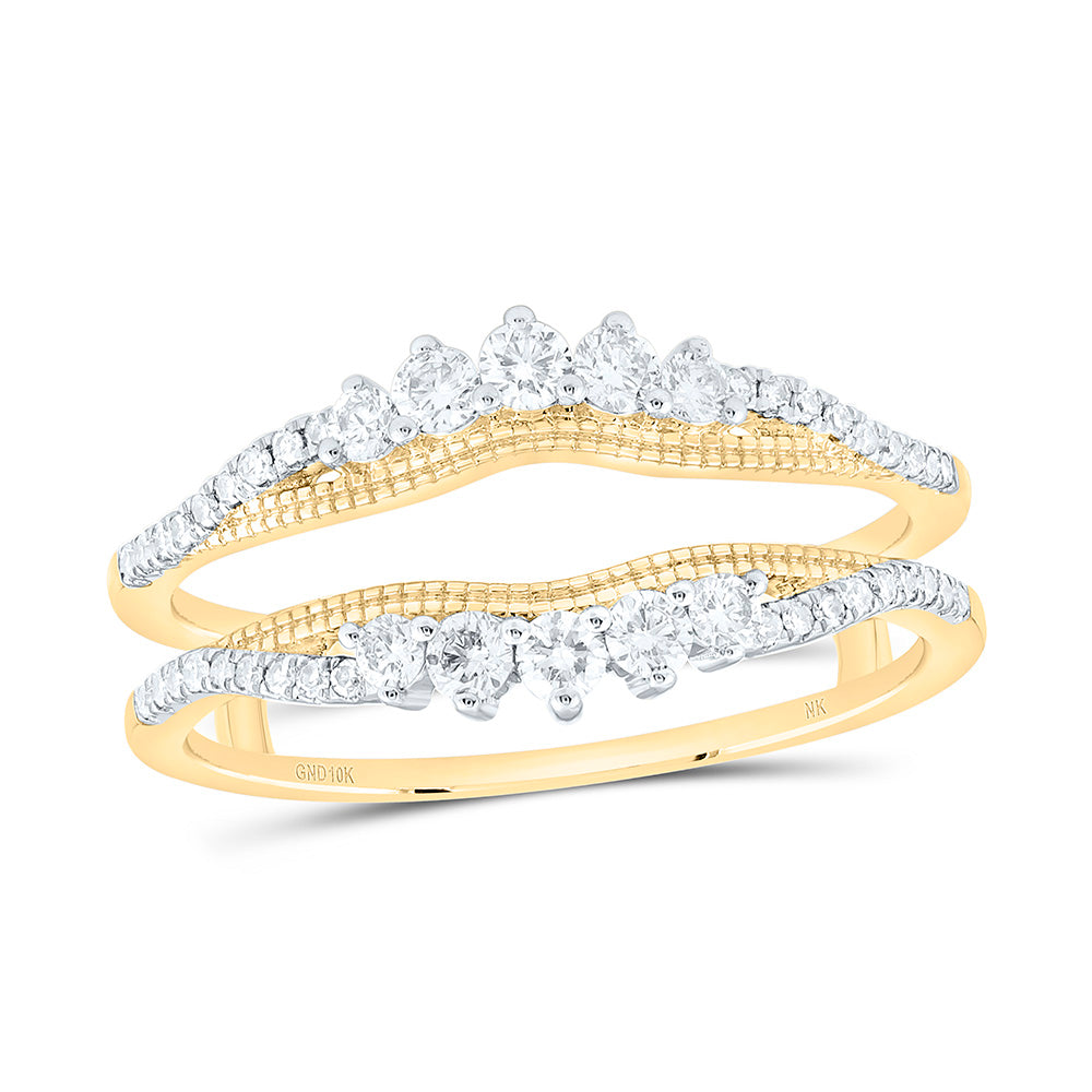 10k Gold 3/8 CTW-Natural Diamond Insert Enhancer Ring