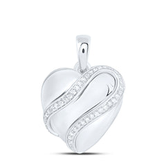 Sterling Silver 1/6 CTW-Natural Diamond Gift Heart Pendant