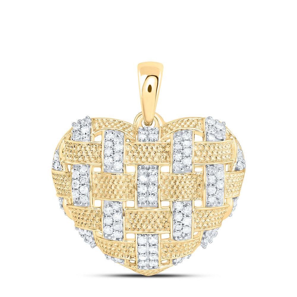 Sterling Silver 3/8 CTW-Natural Diamond Gift Heart Pendant