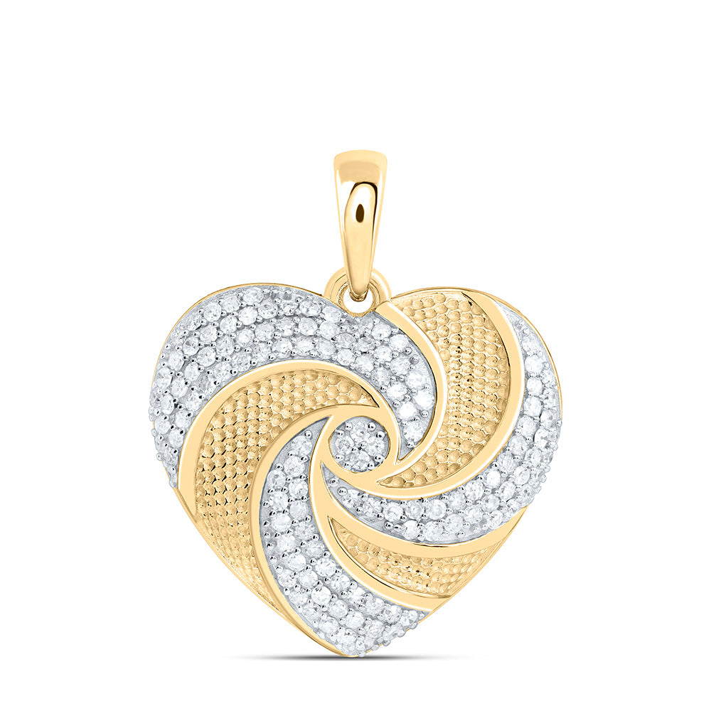 Sterling Silver 1/2 CTW-Natural Diamond Gift Heart Pendant