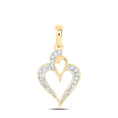 Sterling Silver 1/20 CTW-Natural Diamond Gift Heart Pendant