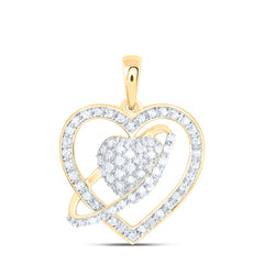 Sterling Silver 1/3 CTW-Natural Diamond Gift Heart Pendant