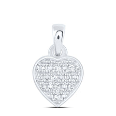 Sterling Silver 0.03 CTW-Natural Diamond Gift Heart Pendant