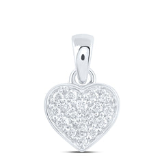 10k Gold 1/4 CTW-Natural Diamond Fashion Heart Pendant