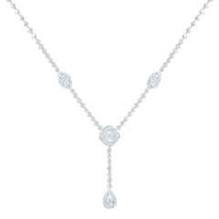14k Gold 3/4 CTW-Natural Diamond Fashion Fanuk Necklace (17 Inch )