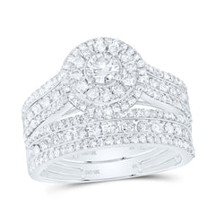 10k Gold 2 3/4 CTW-Natural Diamond 1/4 Ct-Crd Fashion Round Trio Set