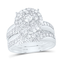 10k Gold 1 3/4 CTW-Natural Diamond 1/5 Ct-Crd Fashion Round Trio Set