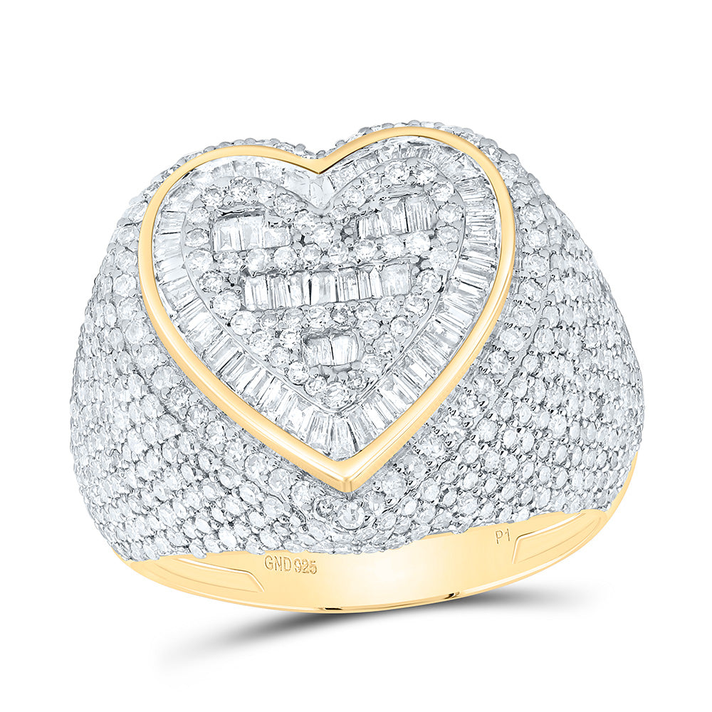Sterling Silver 2 CTW-Natural Diamond Gift Heart Ring