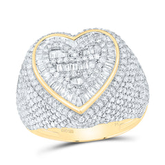 Sterling Silver 2 CTW-Natural Diamond Gift Heart Ring