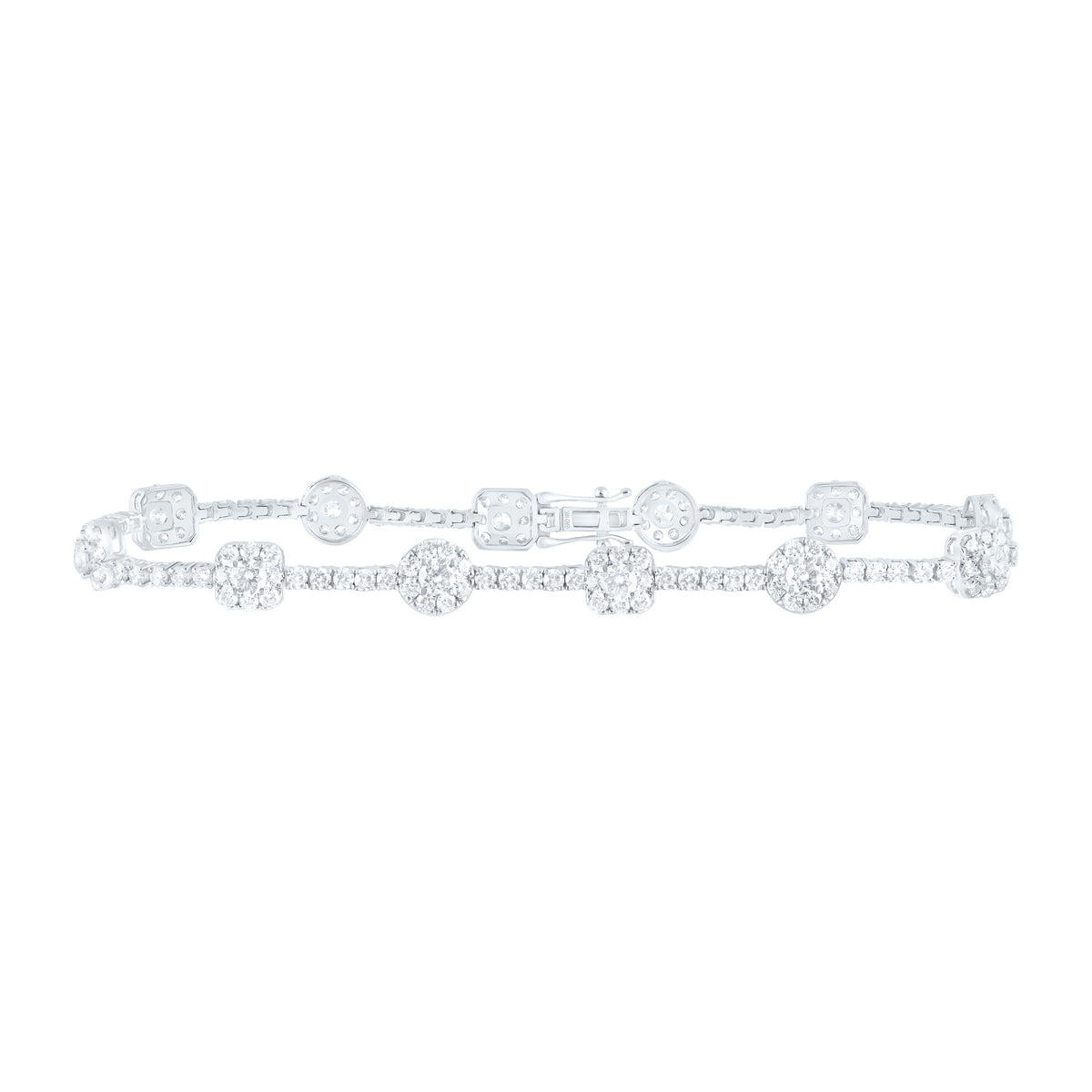 18k Gold 4 CTW-Natural Diamond Vs-Efg Fashion Bracelet (7 Inch )