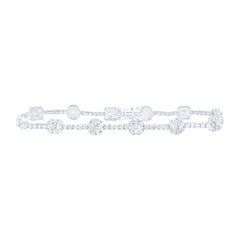 18k Gold 4 CTW-Natural Diamond Vs-Efg Fashion Bracelet (7 Inch )