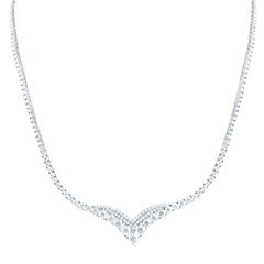18k Gold 9 1/3 CTW-Natural Diamond Vs-Efg Fashion Necklace (17 Inch )