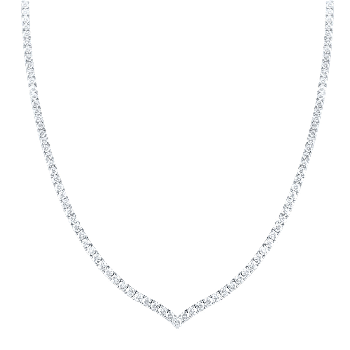 18k Gold 9 CTW-Natural Diamond Vs-Efg Fashion Necklace (17 Inch )