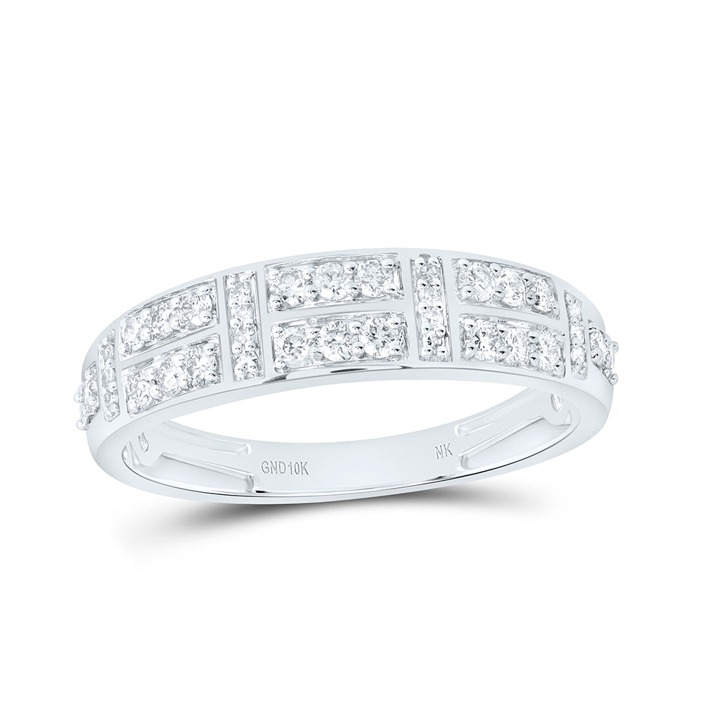 10k Gold 1/2 CTW-Natural Diamond Mens Band