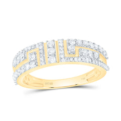 Sterling Silver 3/4 CTW-Natural Diamond Gift Mens Band