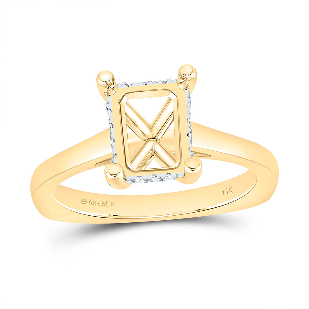 14k Gold 1/12 CTW-Natural Diamond Ame 2 Ct-Cem Semi Emerald Ring