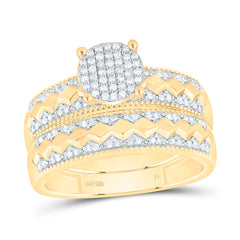 Sterling Silver 1/3 CTW-Natural Diamond Gift Round Trio Set