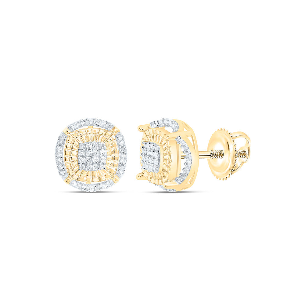 Sterling Silver 1/3 CTW-Natural Diamond Gift Cushion Earring