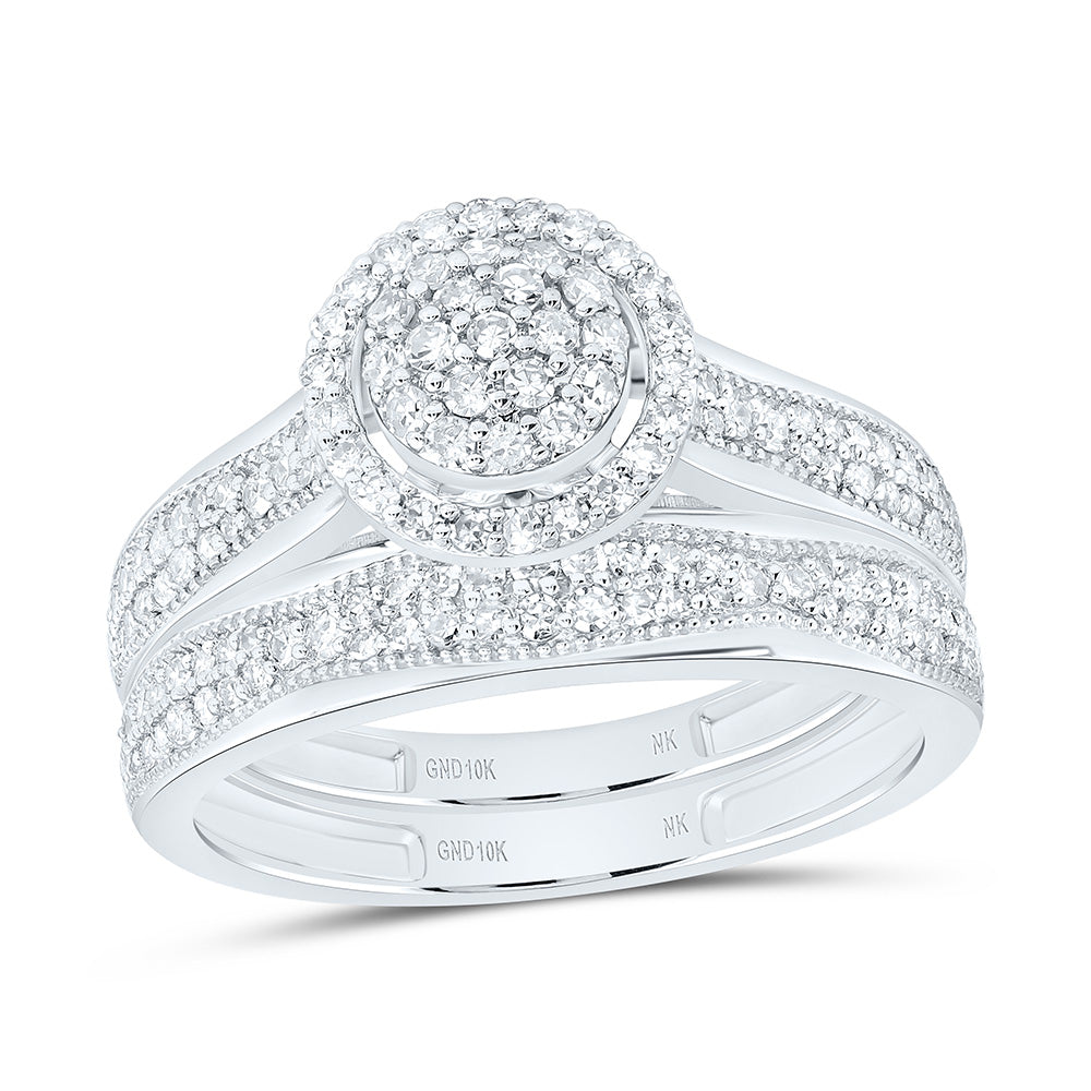 10k Gold 1 CTW-Natural Diamond Fashion Round Trio Set
