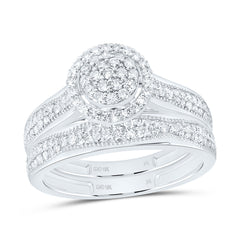 10k Gold 1 CTW-Natural Diamond Fashion Round Trio Set