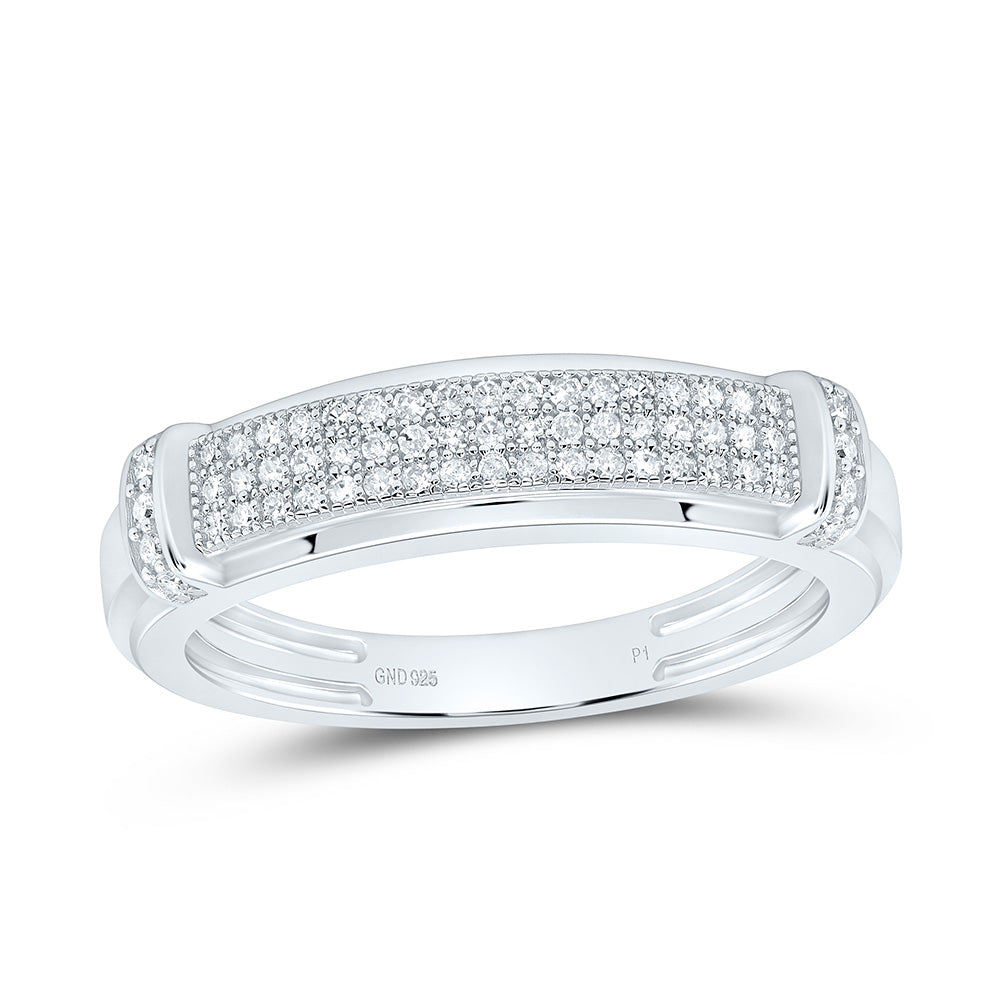 Sterling Silver 3/4 CTW-Natural Diamond Gift Cushion Trio Set