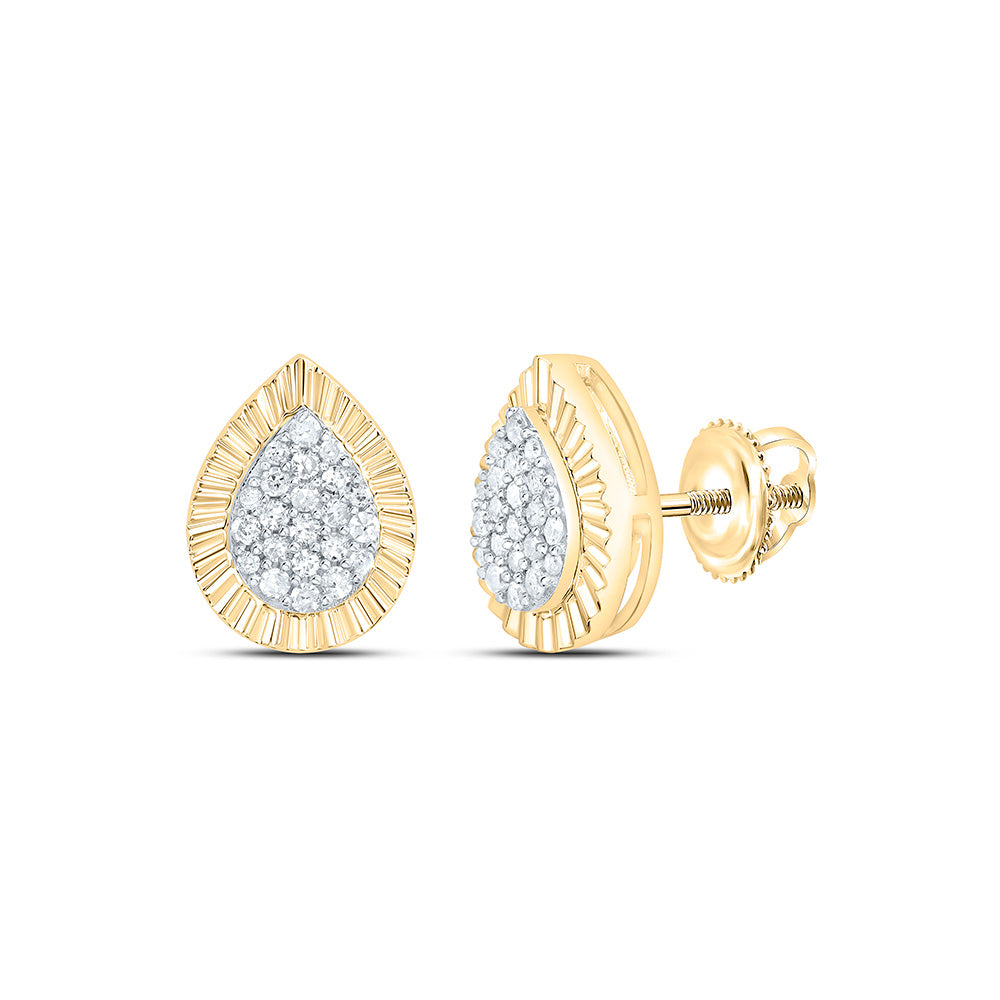 Sterling Silver 1/6 CTW-Natural Diamond Gift Pear Earring