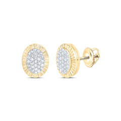 Sterling Silver 1/5 CTW-Natural Diamond Gift Oval Earring