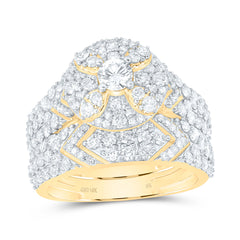 10k Gold 3 CTW-Natural Diamond 1/4 Ct-Crd Fashion Round Trio Set