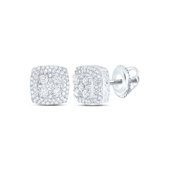 10k Gold 5/8 CTW-Natural Diamond Fashion Cushion Earring