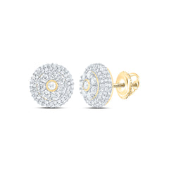 10k Gold 7/8 CTW-Natural Diamond Gift Round Earring