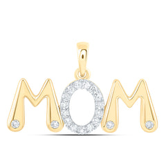 10k Gold 1/4 CTW-Natural Diamond Fashion "Mom" Pendant