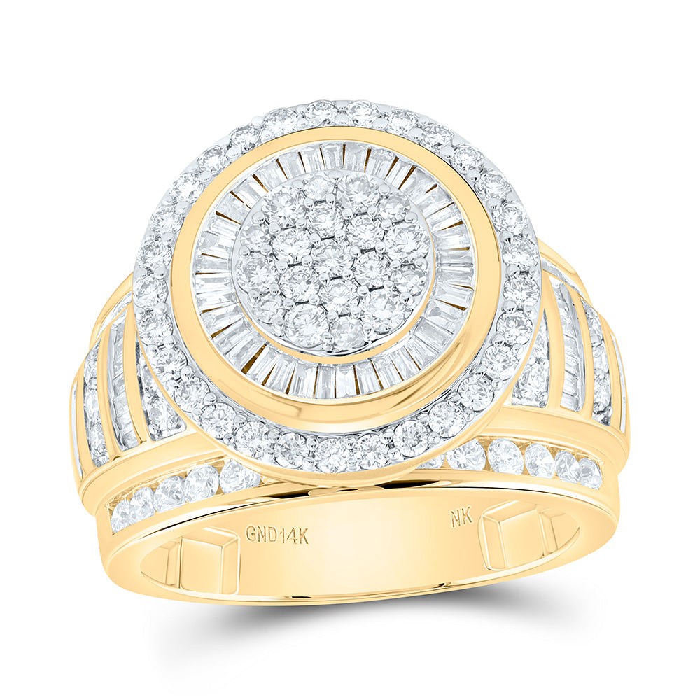 14k Gold 1 5/8 CTW-Natural Diamond Fashion Round Ring